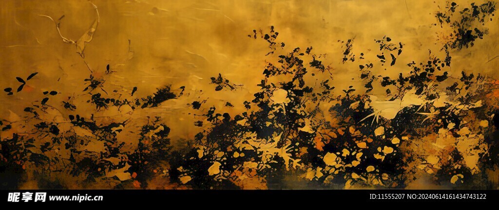 创意手绘泼墨多彩狂草水彩背景图