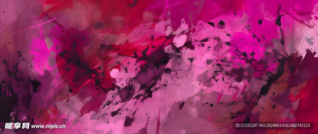 创意手绘泼墨多彩狂草水彩背景图