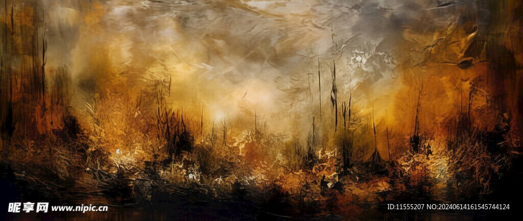 创意手绘泼墨多彩狂草水彩背景图