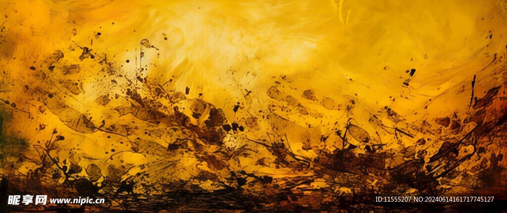 创意手绘泼墨多彩狂草水彩背景图