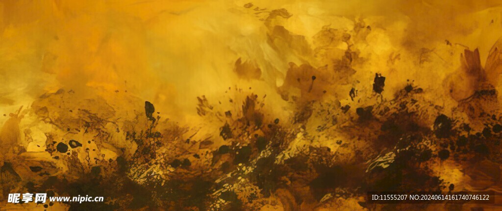 创意手绘泼墨多彩狂草水彩背景图