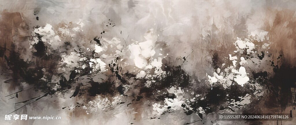 创意手绘泼墨多彩狂草水彩背景图