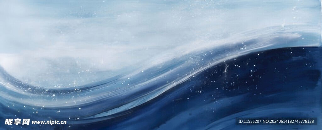 创意多彩海浪抽象油彩绘画背景