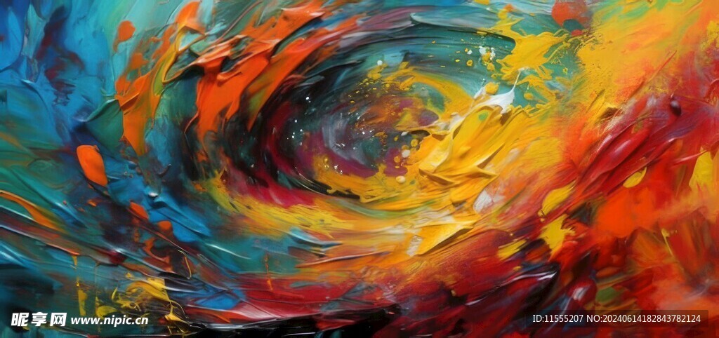 创意多彩抽象油彩绘画背景