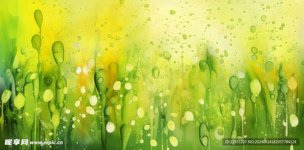 创意多彩草地抽象油彩绘画背景