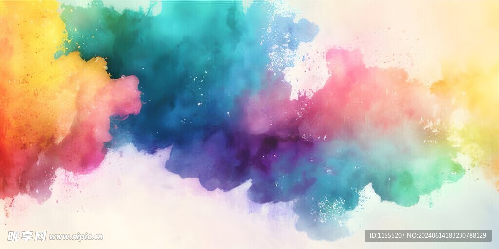 创意多彩抽象油彩绘画背景