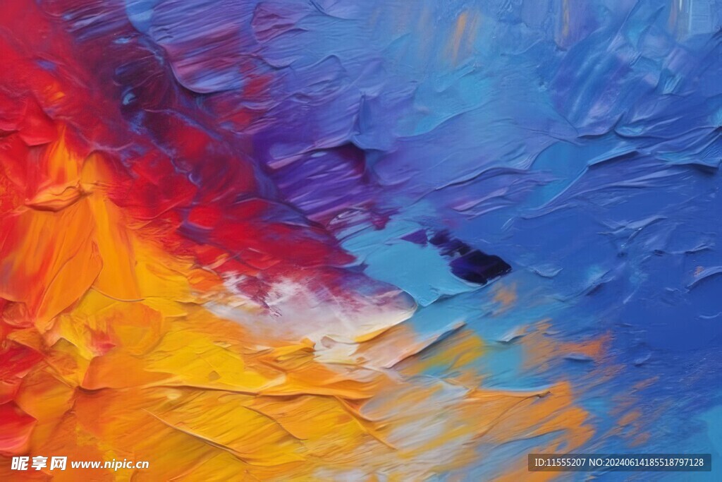 创意多彩抽象油彩绘画背景