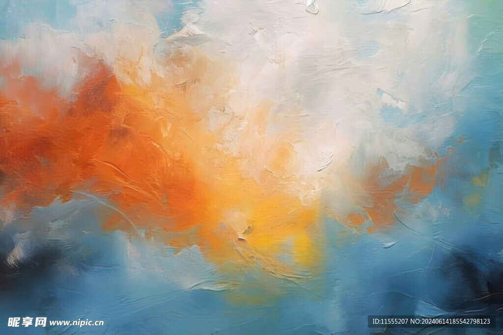 创意多彩抽象油彩绘画背景