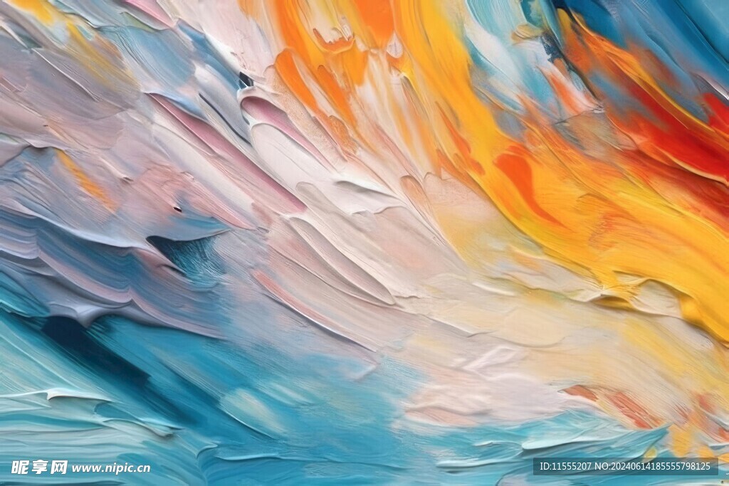 创意多彩抽象油彩绘画背景