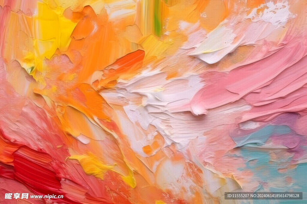 创意多彩抽象油彩绘画背景