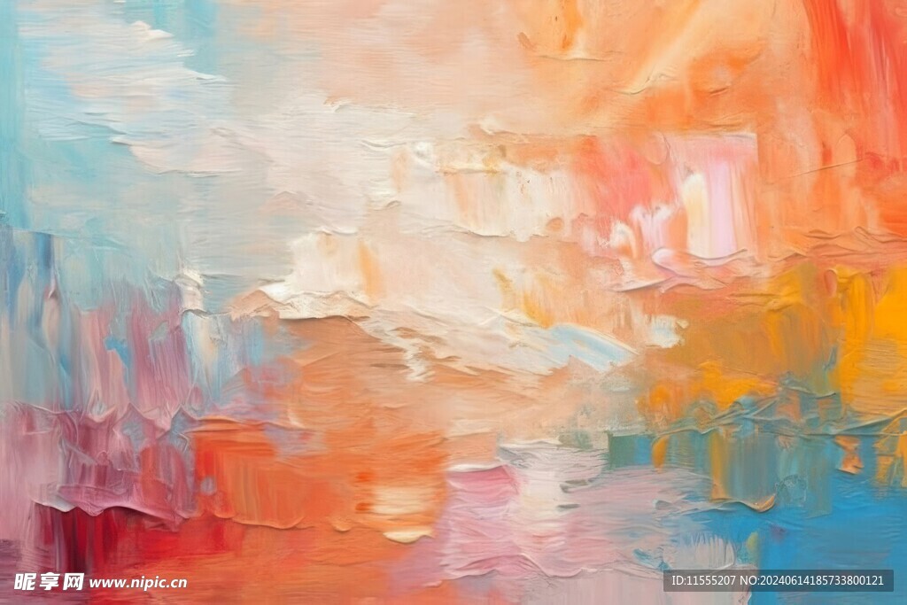 创意多彩抽象油彩绘画背景