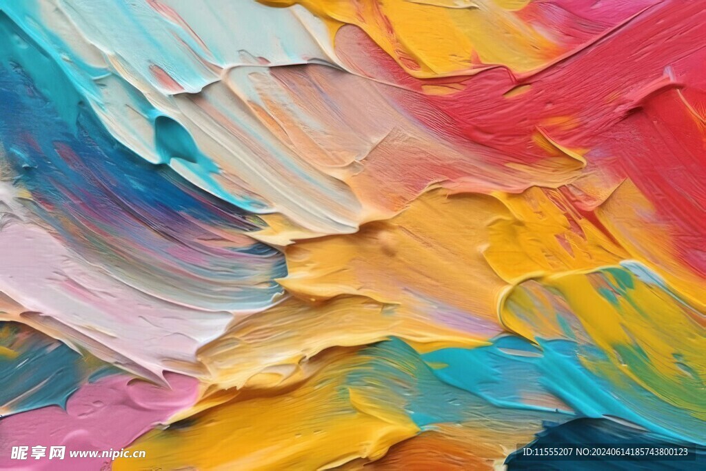 创意多彩抽象油彩绘画背景