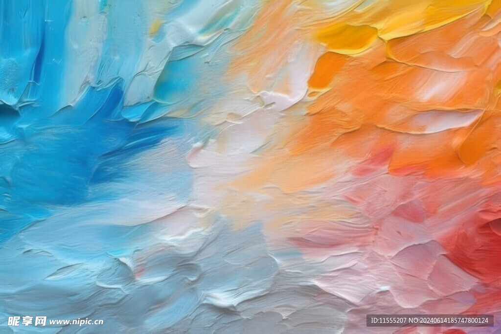 创意多彩抽象油彩绘画背景