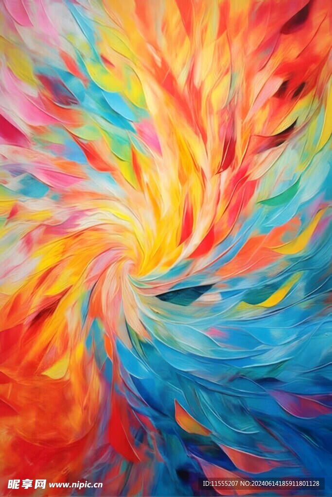 创意多彩抽象油彩绘画背景