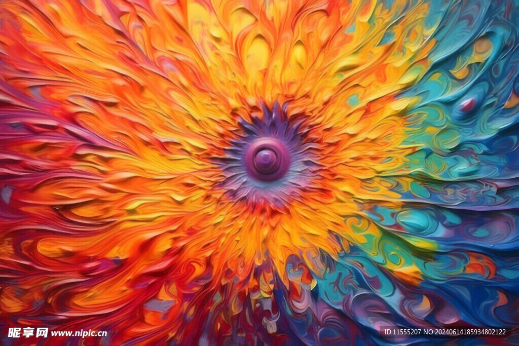 创意多彩抽象油彩绘画背景