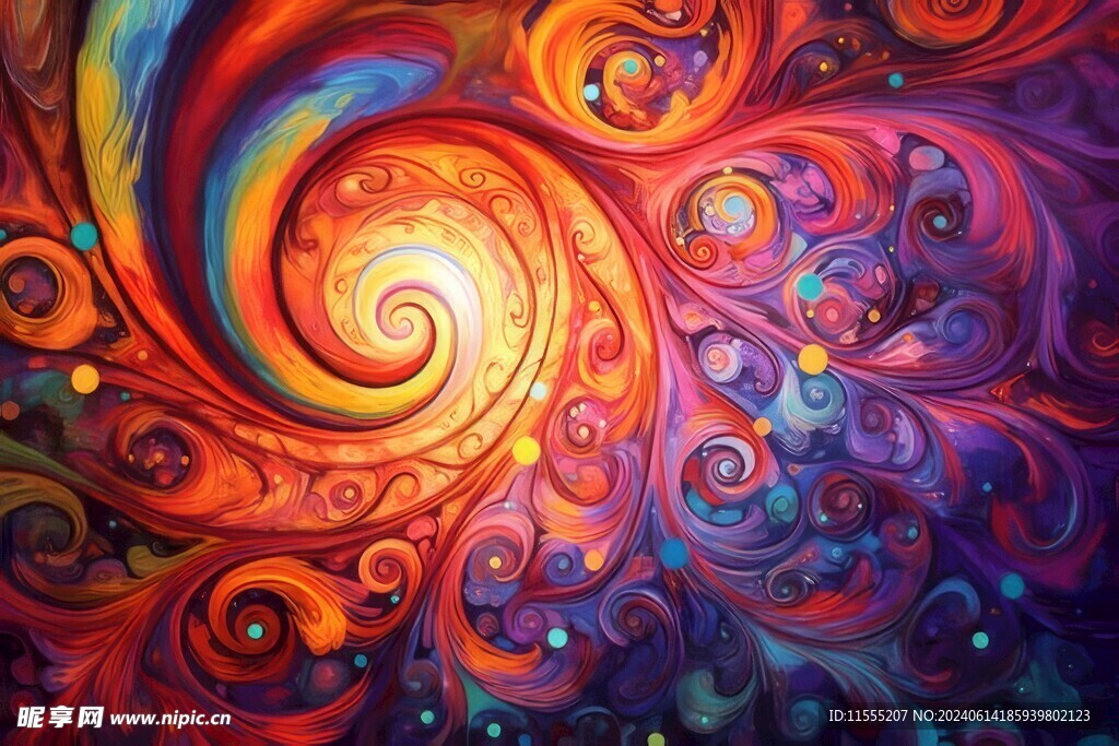 创意多彩抽象油彩绘画背景