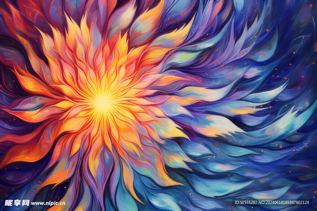 创意多彩抽象油彩绘画背景