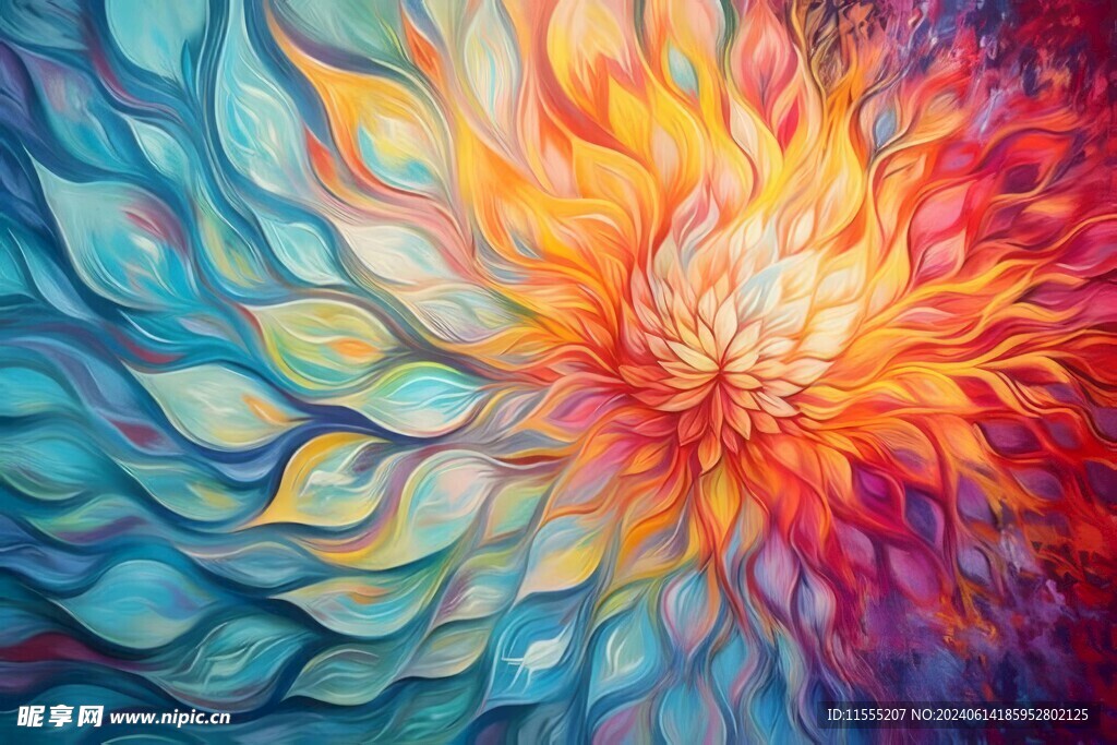 创意多彩抽象油彩绘画背景