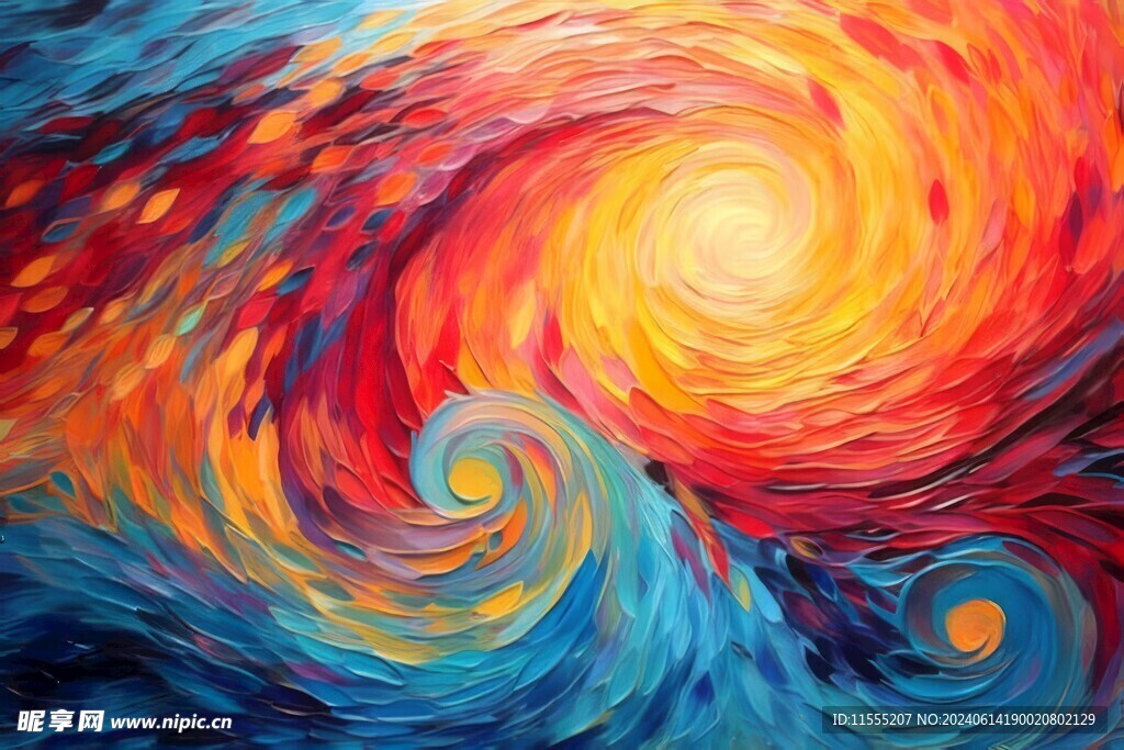 创意多彩抽象油彩绘画背景