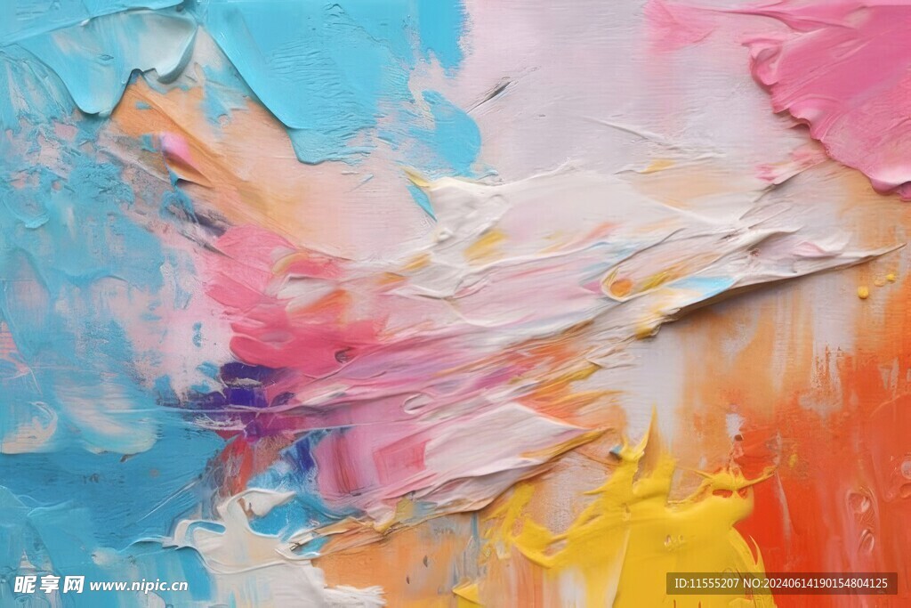 创意多彩抽象油彩绘画背景