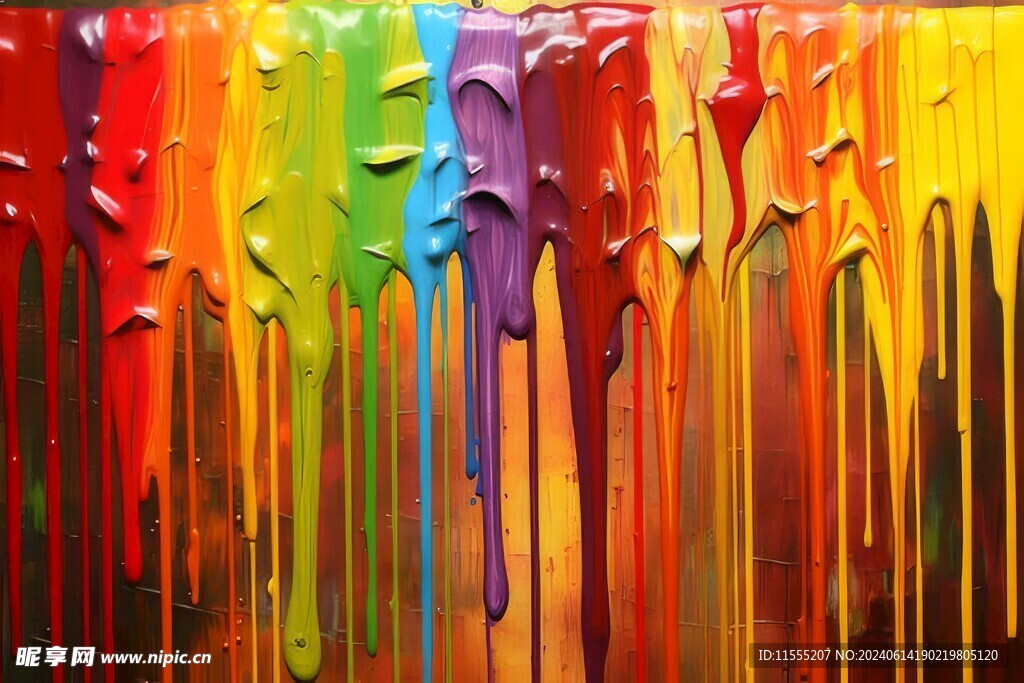 创意多彩抽象油彩绘画背景