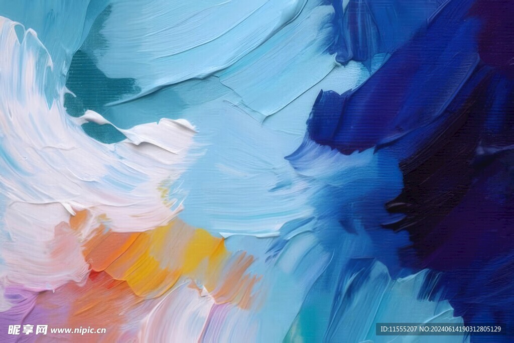 创意多彩抽象油彩绘画背景