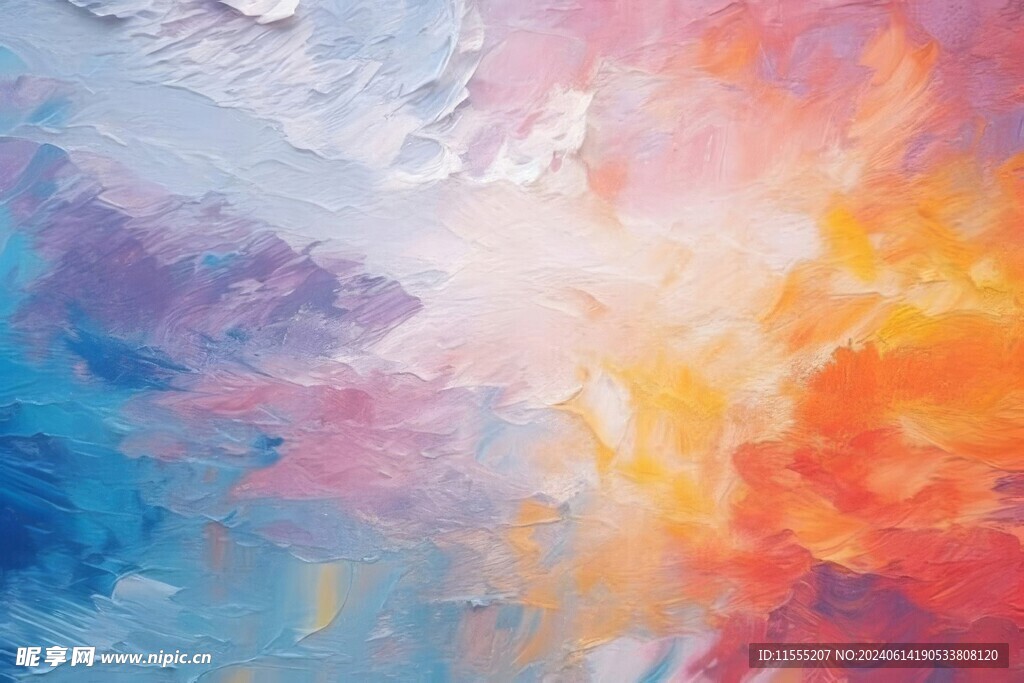 创意多彩抽象油彩绘画背景