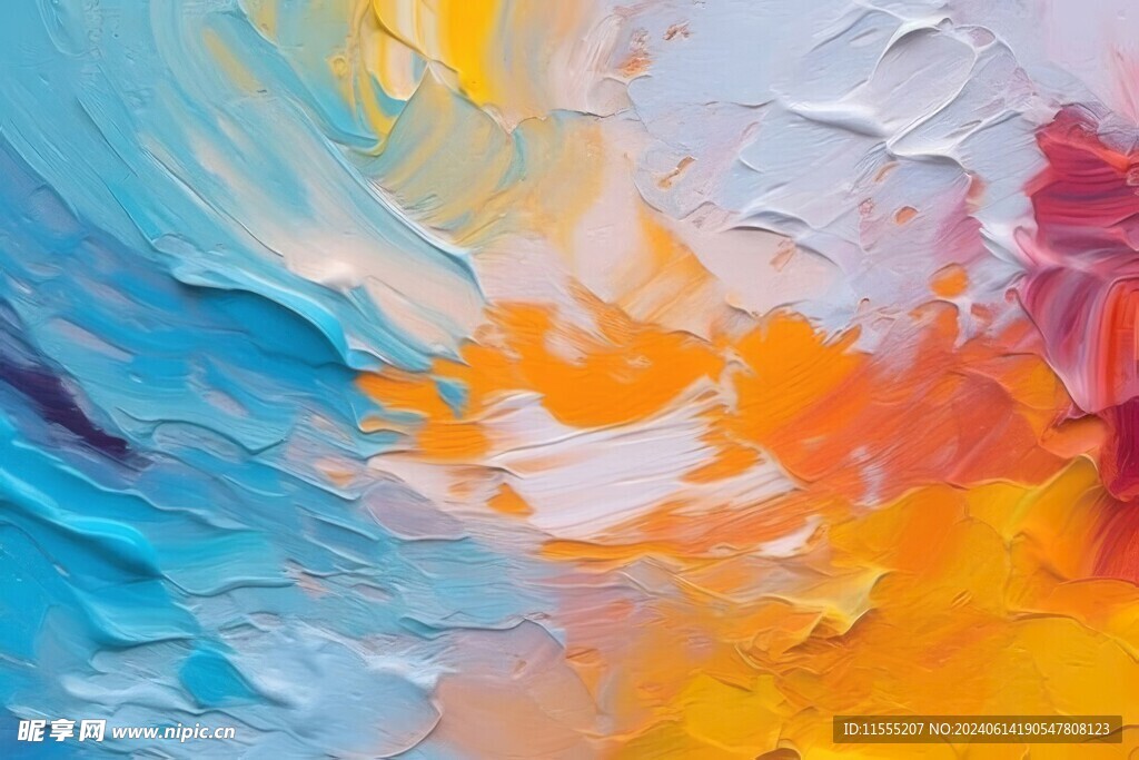 创意多彩抽象油彩绘画背景