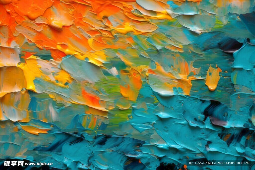 创意多彩抽象油彩绘画背景