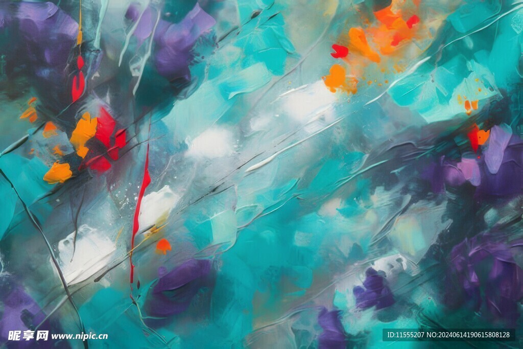 创意多彩抽象油彩绘画背景