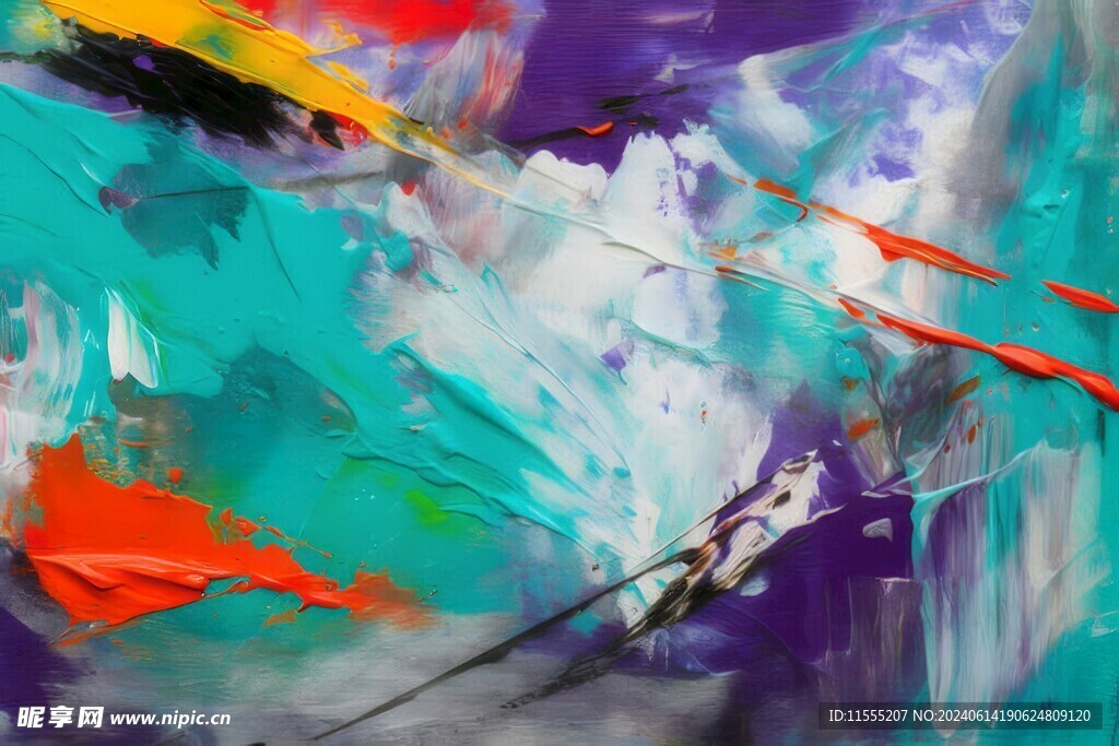 创意多彩抽象油彩绘画背景