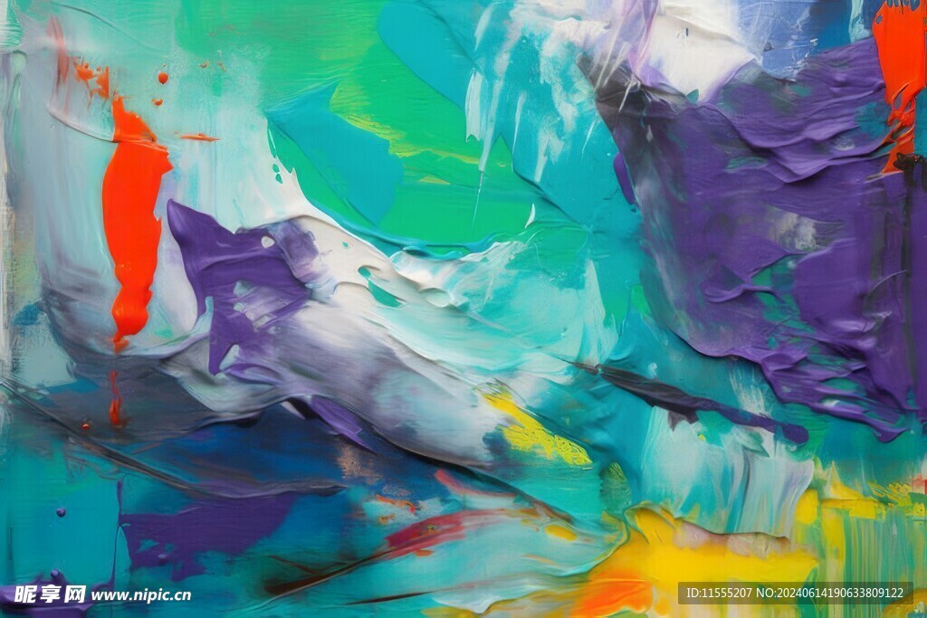 创意多彩抽象油彩绘画背景