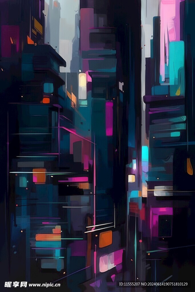 创意多彩抽象油彩绘画背景