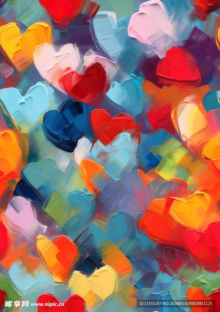 创意多彩抽象油彩绘画背景