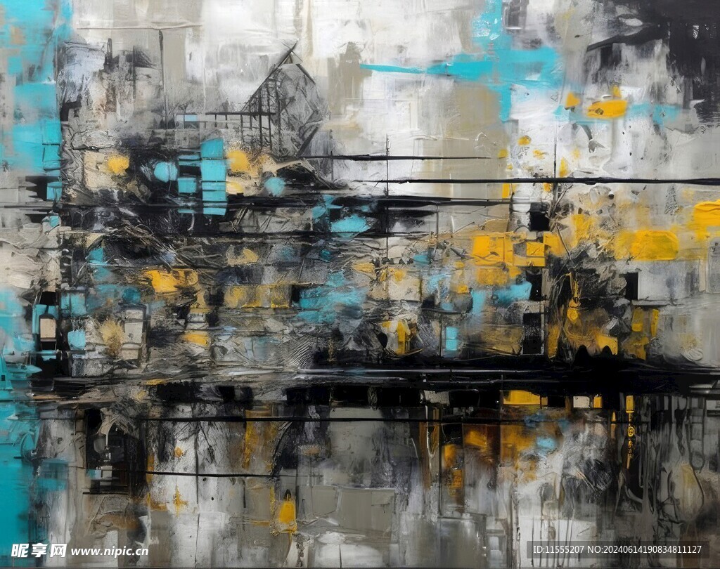 创意多彩抽象油彩绘画背景