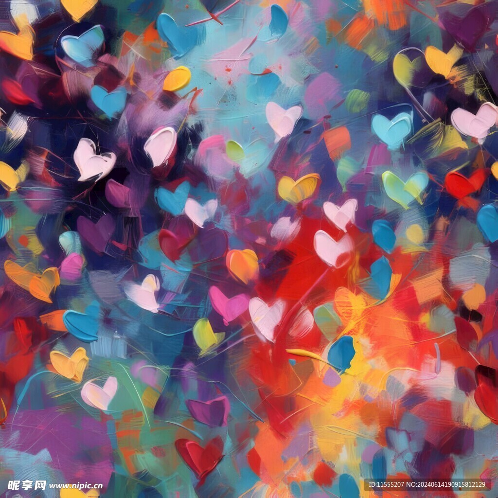 创意多彩抽象油彩绘画背景