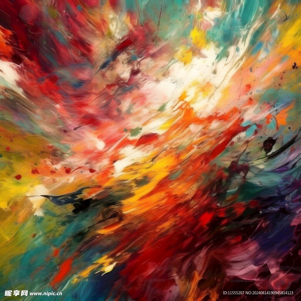 创意多彩抽象油彩绘画背景
