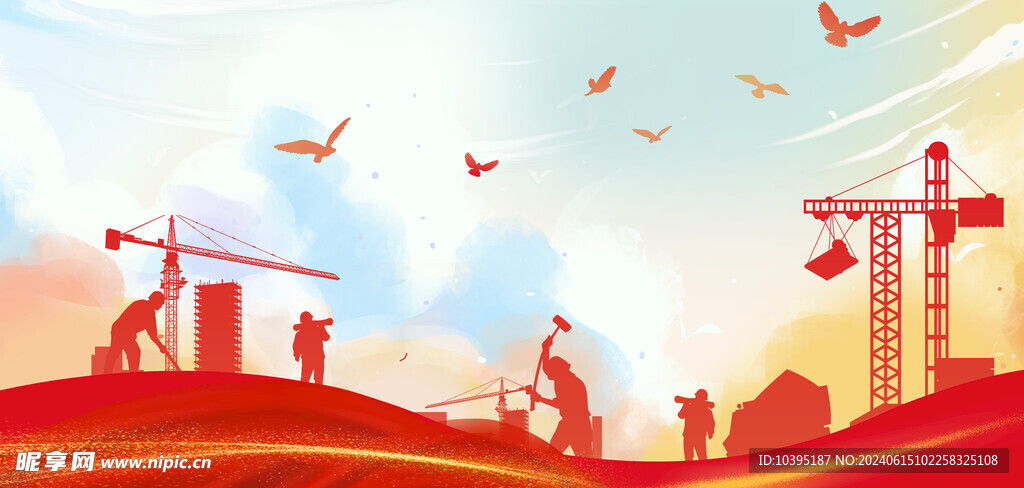 五一劳动节海报背景素材