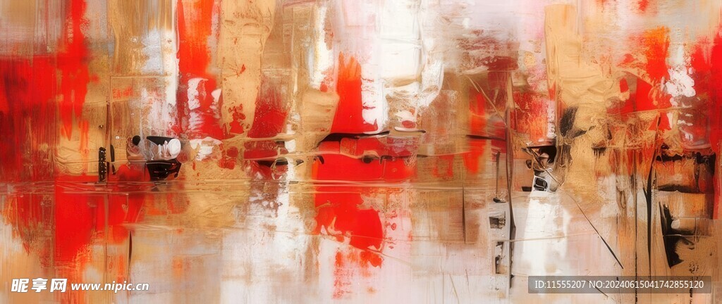 创意多彩抽象油彩绘画背景