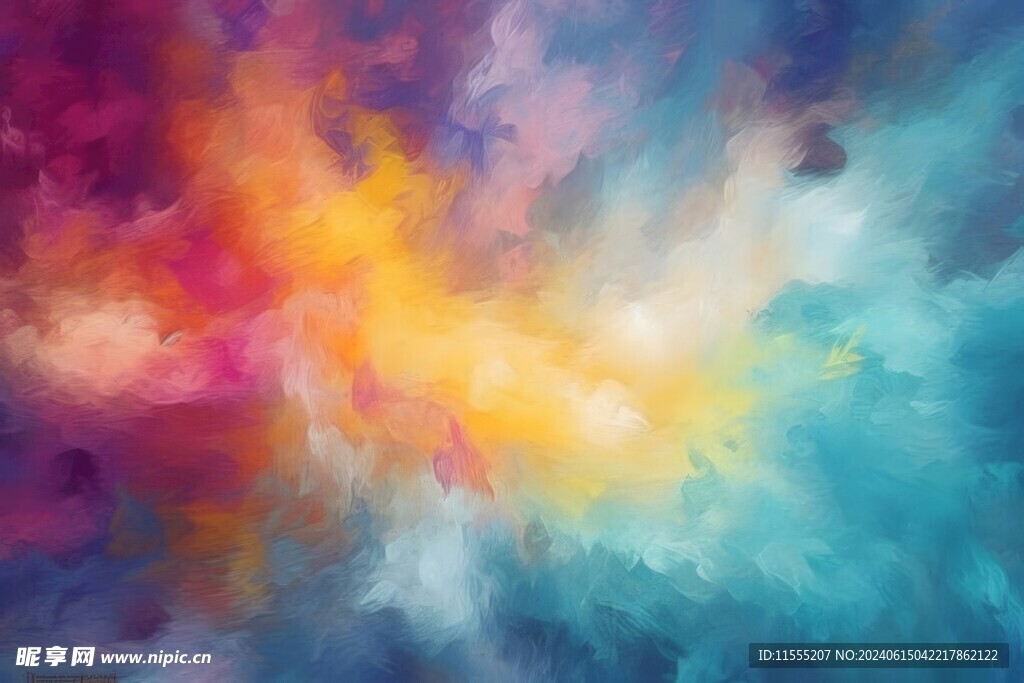 创意多彩抽象油彩绘画背景