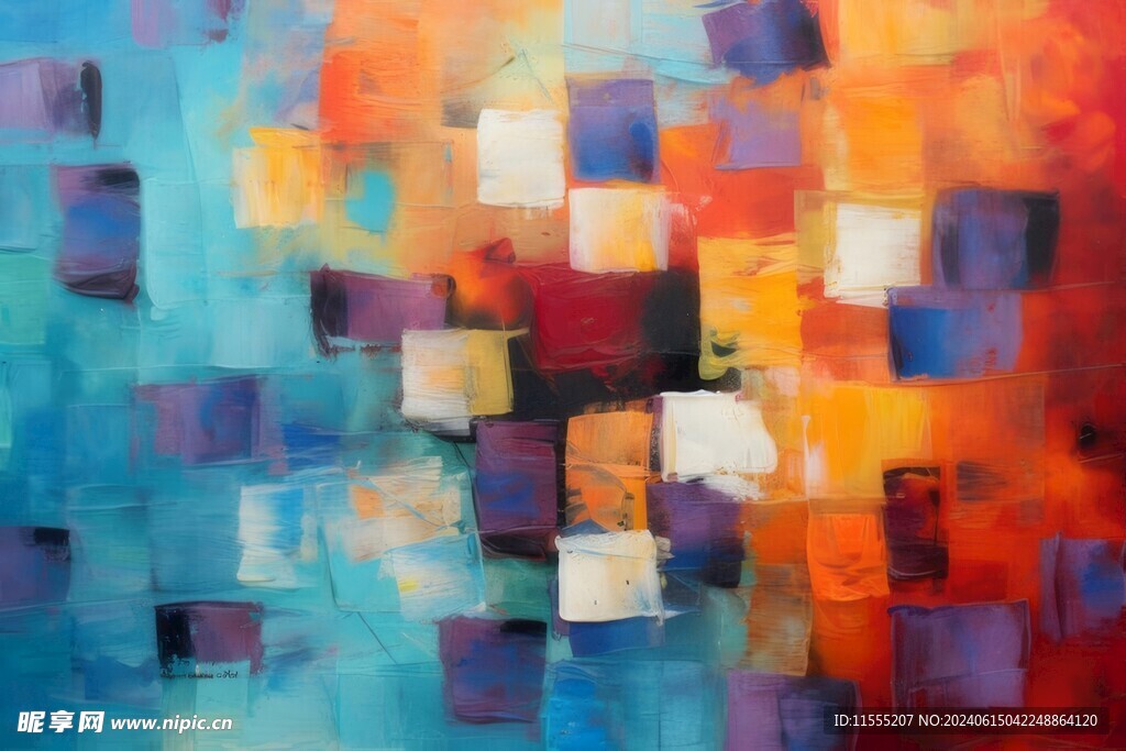 创意多彩抽象油彩绘画背景