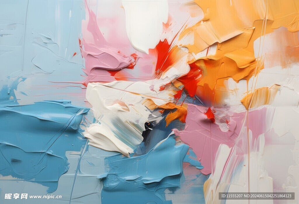 创意多彩抽象油彩绘画背景