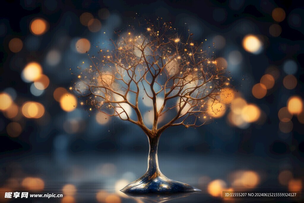 圣诞节圣诞树装饰场景背景