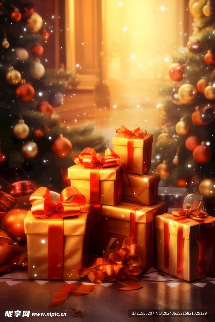 圣诞节装饰场景背景