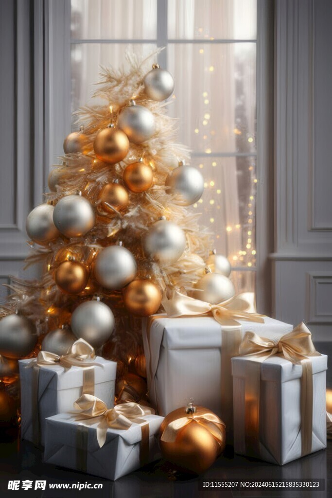 圣诞节装饰场景背景