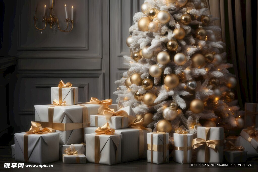 圣诞节装饰场景背景