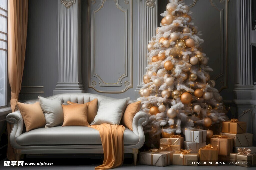 圣诞节装饰场景背景