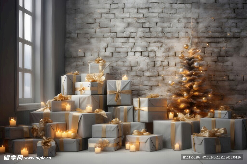 圣诞节装饰场景背景