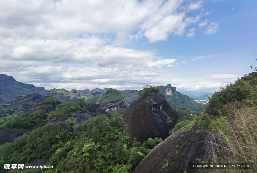 武夷山虎啸岩观景台风景