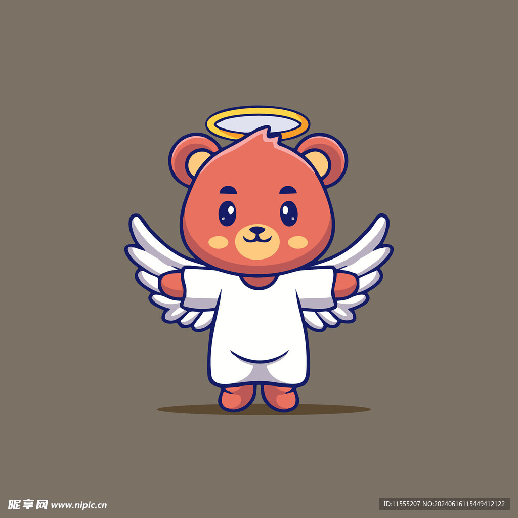 可爱小熊卡通矢量儿童插画